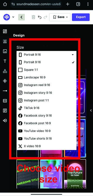 Different video sizes on SoundMadeSeen