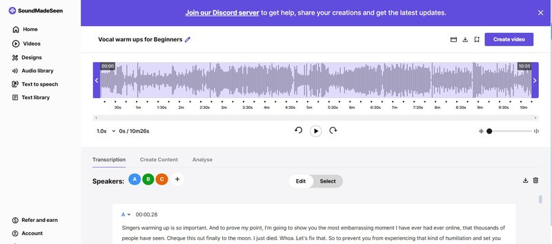 Generate your subtitles with SoundMadeSeen