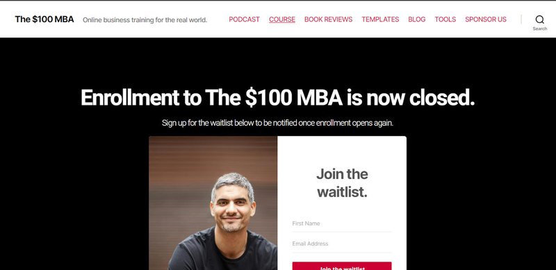 Omar Zenhom’s e-course landing page