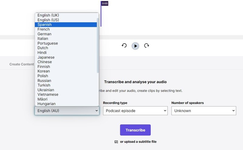 Languages in SoundMadeSeen