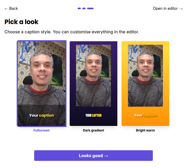 Pick a look