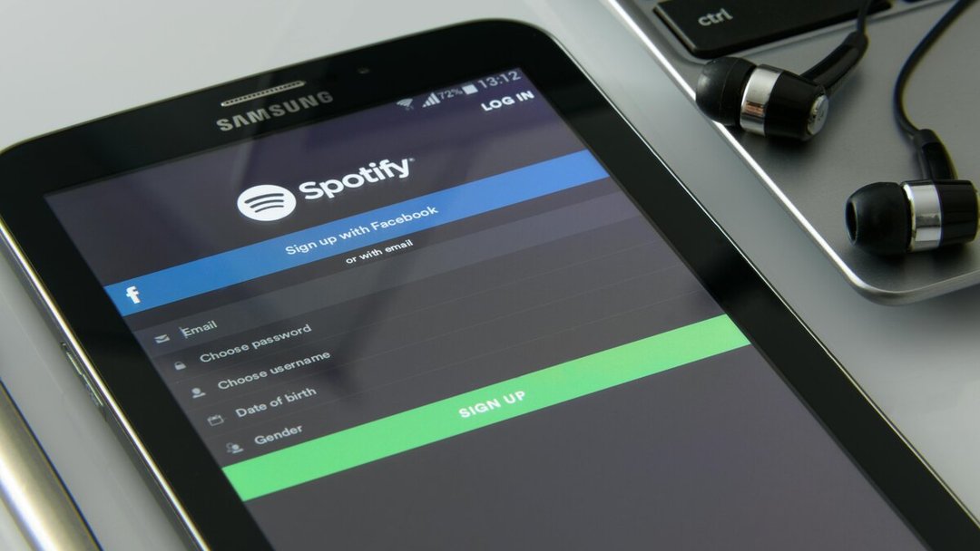 Spotify App on a mobile device