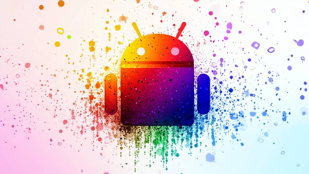 Abstract Android logo on a white background