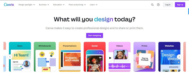 Canva&#x27;s homepage