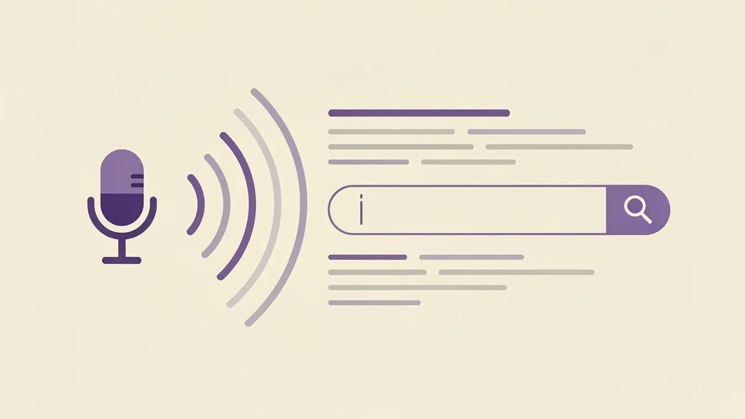 An abstract image with a microphone and a text input form