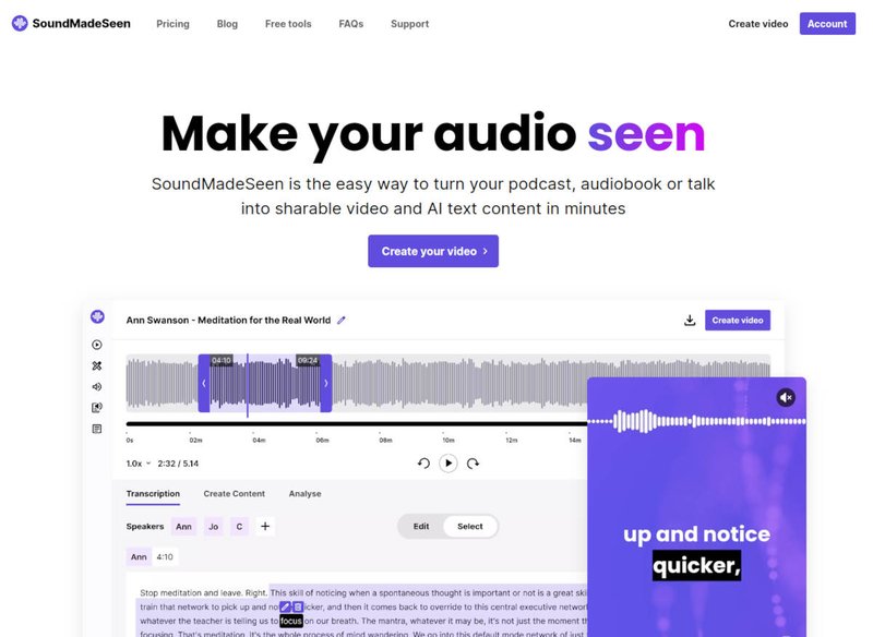 The SoundMadeSeen Homepage