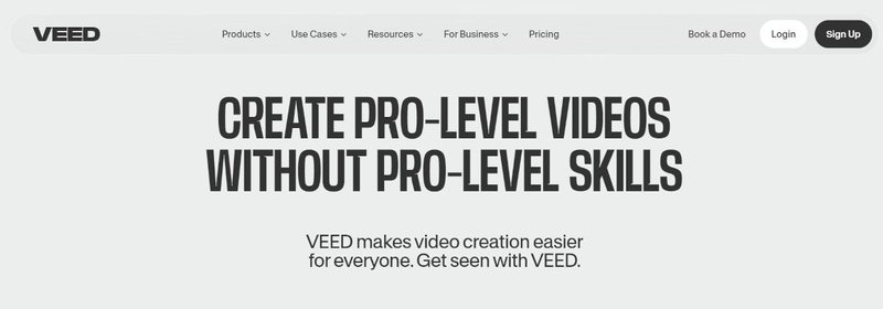 Veed&#x27;s homepage